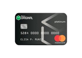 Cartão de Crédito Banco Original Mastercard Platinum Internacional