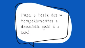 Teste de temperamento sanguíneo, colérico, melancólico e fleumático